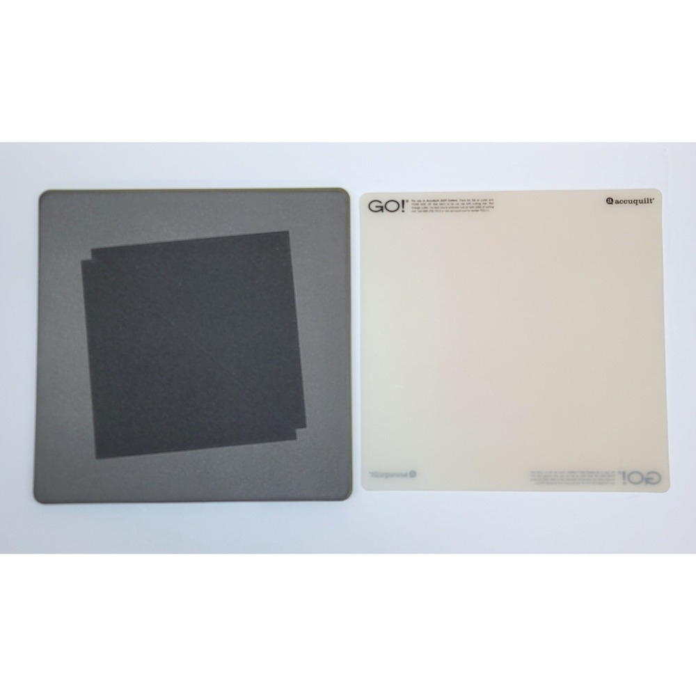 AccuQuilt GO! Half Square Triangle 6 inch Finished Square Die 55001 with Mat